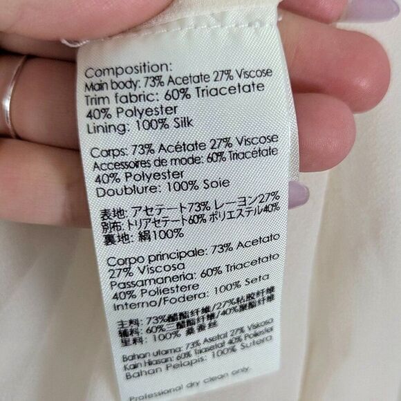 3.1 Phillip Lim | White Asymmetric Cap Sleeve Dress Size 4 - Picture 7 of 9